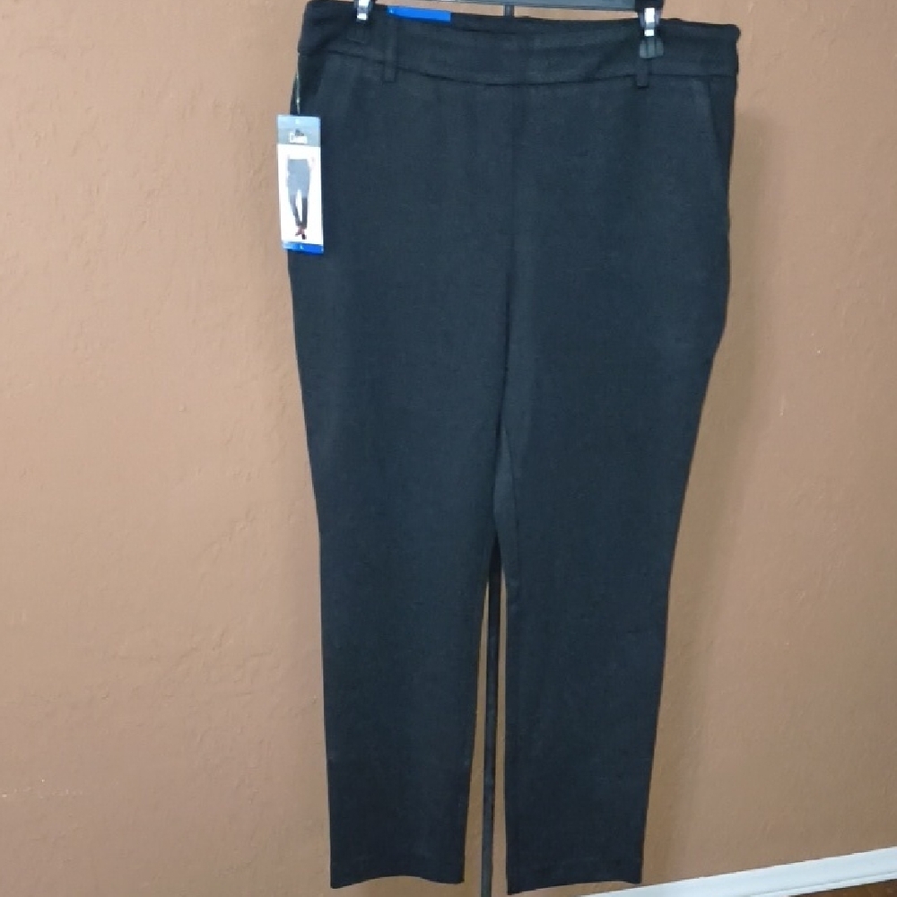Dalia Dark Heather Charcoal Mid Rise Narrow Leg Size Large NWT